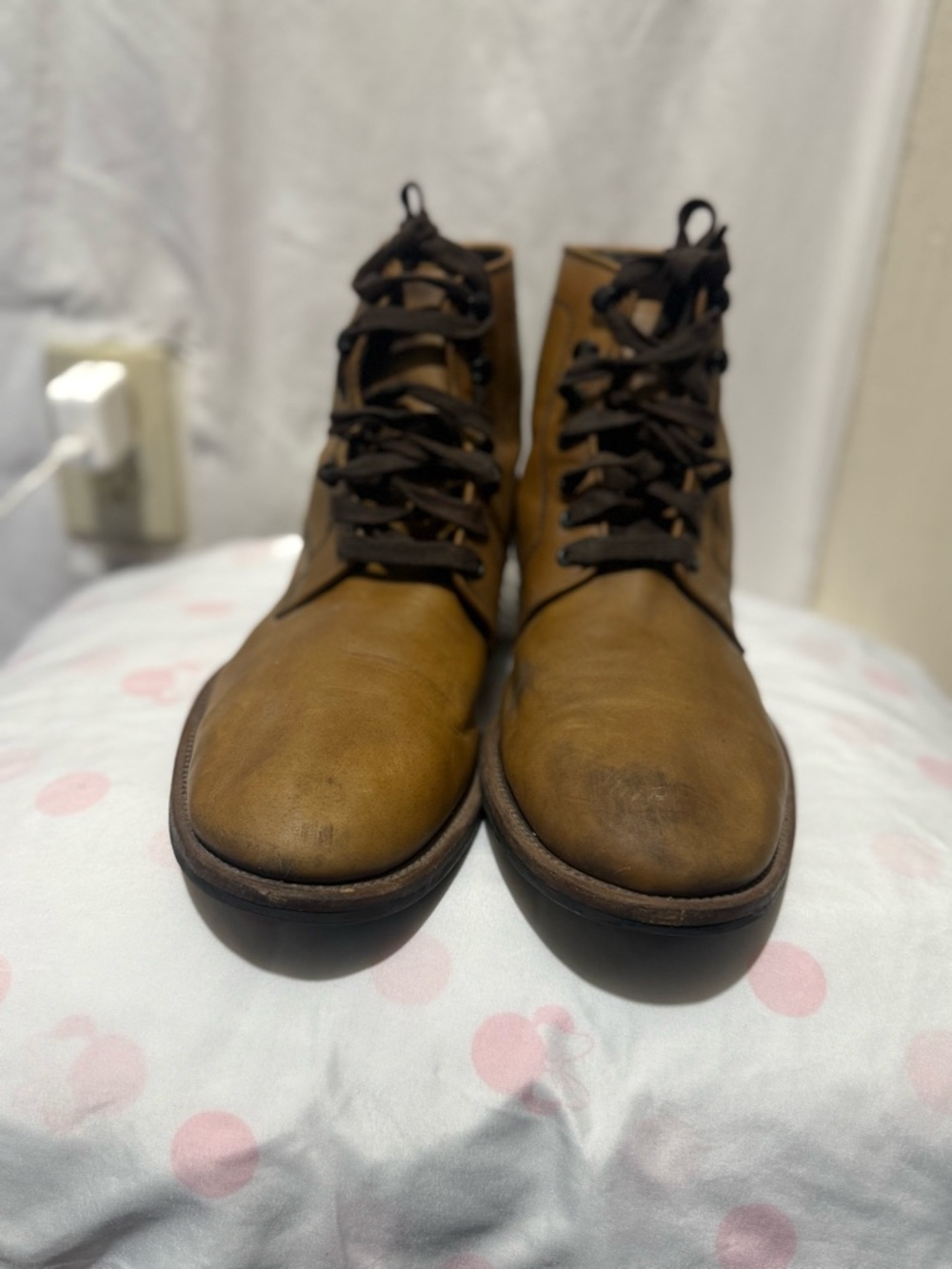 Magnanni Tan-Brown Leather Lace-Up Ankle Boots